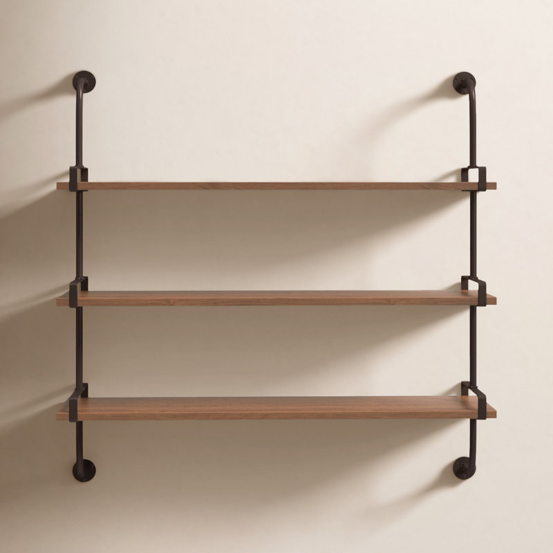 Wood+3+Level+Wall+Shelf+with+